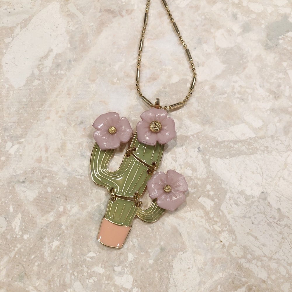 🆕 MUDD Cactus Statement Necklace